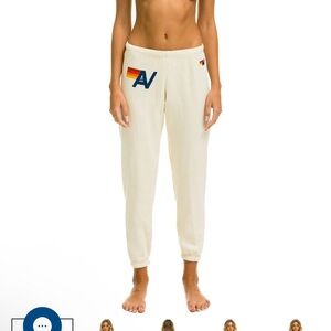 Aviator nation vintage white sweatpants with logo - perfect condition